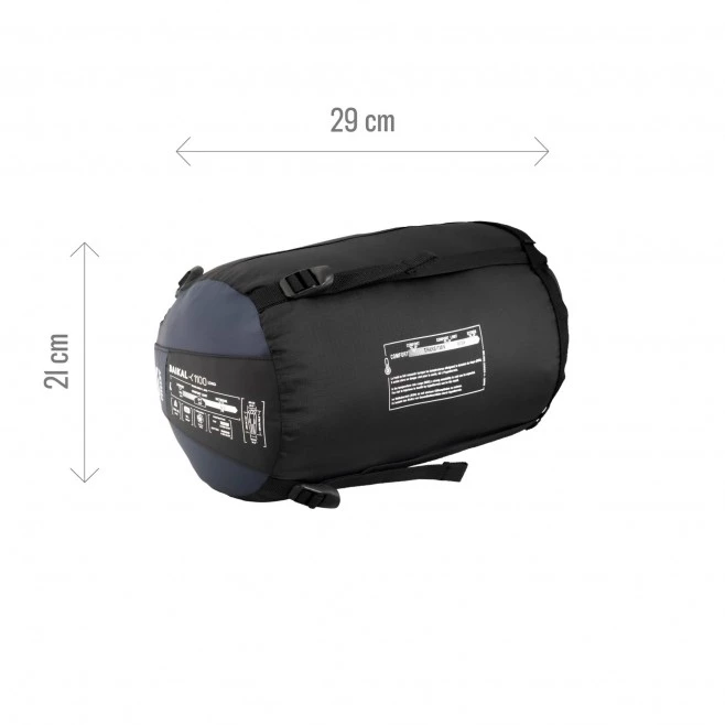 Sac de couchage grande taille - Confort : 5°C - Bleu marine BAIKAL 1100 LONG 5 Sac de couchage grande taille - Confort : 5°C - Bleu marine BAIKAL 1100 LONG – Image 5