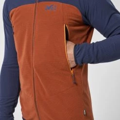 Polaire technique marron pour homme K LIGHTGRID JKT M -Vêtements et Equipements Soldes miv8269 9567 3 k ltgrid jkt m rust saphir 4