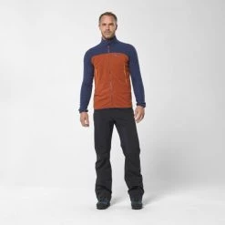 Polaire technique marron pour homme K LIGHTGRID JKT M -Vêtements et Equipements Soldes miv8269 9567 4 k ltgrid jkt m rust saphir 4