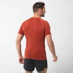 Tee-Shirt respirant marron pour homme LTK SEAMLESS LIGHT TS SS M -Vêtements et Equipements Soldes miv8276 4104 2 ltkseamlesstsss rust 1