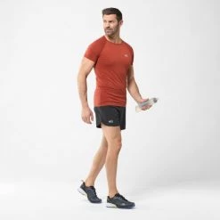 Tee-Shirt respirant marron pour homme LTK SEAMLESS LIGHT TS SS M -Vêtements et Equipements Soldes miv8276 4104 5 ltkseamlesstsss rust 1