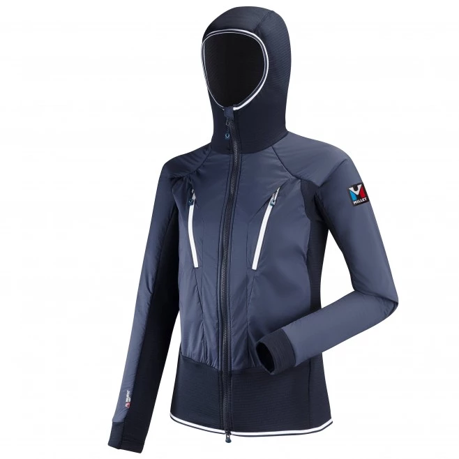 Polaire en Polartec® bleu marine pour femme TRILOGY HYBRID ALPHA 1 Polaire en Polartec® bleu marine pour femme TRILOGY HYBRID ALPHA