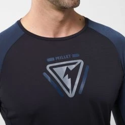 Tee-Shirt noir pour homme TRILOGY FRAGMENT TS LS M -Vêtements et Equipements Soldes miv8971 9035 3 tri frag ls m noir saphir 1