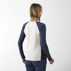 Tee-Shirt gris pour femme TRILOGY ROUND LOGO TS LS W -Vêtements et Equipements Soldes miv8979 8728 2 tri round ls w dawn saphir 1