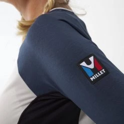 Tee-Shirt orange pour femme TRILOGY ROUND LOGO TS LS W -Vêtements et Equipements Soldes miv8979 8728 5 tri round ls w dawn saphir 1 1