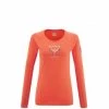 Tee-Shirt orange pour femme TRILOGY ROUND LOGO TS LS W