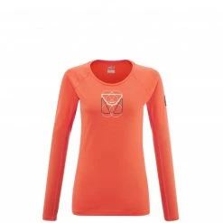 Tee-Shirt orange pour femme TRILOGY ROUND LOGO TS LS W