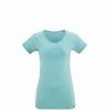 Tee-Shirt bleu pour femme IMJA WOOL PRINT TS SS W