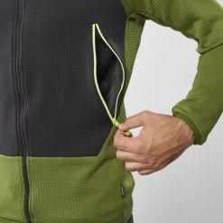 Polaire en Polartec® kaki pour homme FUSION GRID -Vêtements et Equipements Soldes miv9024 9453 4 fusion grid h m fern noir 1