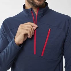 Tee-Shirt marron pour homme MORPHO ZIP LS M -Vêtements et Equipements Soldes miv9025 7317 4 morpho zip ls m saphir 1