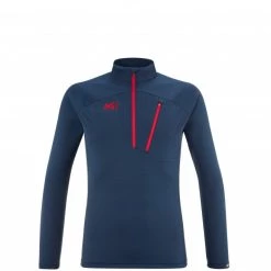 Tee-Shirt bleu marine pour homme MORPHO ZIP LS M