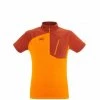 Tee-Shirt orange pour homme MORPHO ZIP SS M