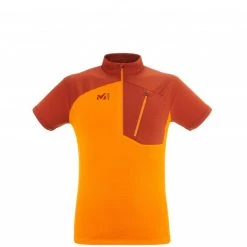 Tee-Shirt orange pour homme MORPHO ZIP SS M