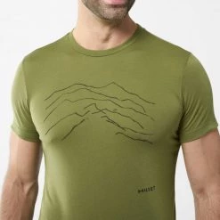 Tee-Shirt kaki pour homme BLURRY MOUNTAINS TS SS M -Vêtements et Equipements Soldes miv9056 9412 3 blurry mtn ts m fern 1
