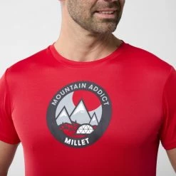 Tee-Shirt rouge pour homme DREAMY PEAKS -Vêtements et Equipements Soldes miv9057 0335 3 dream peak ts m red rouge 1 3