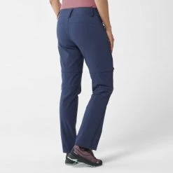 Pantalon de trekking bleu marine pour femme TREKKER STR ZIPOFF P III W -Vêtements et Equipements Soldes miv9080 7317 2 trek str zo p w saphir 1 1