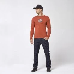 Tee-Shirt en coton biologique bleu marine pour homme LOOP -Vêtements et Equipements Soldes miv9162 4104 4 loop ts m rust 2