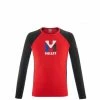 Tee-Shirt en laine mérinos rouge pour homme TRILOGY LOGO WOOL