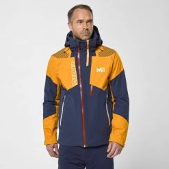Veste de ski bleue pour homme SNOWBASIN -Vêtements et Equipements Soldes miv9214 9588 1 snowbasin jkt m saphir kumquat 3
