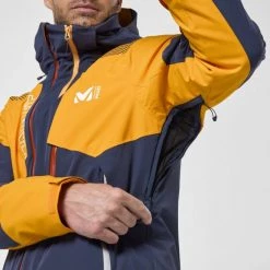 Veste de ski bleue pour homme SNOWBASIN -Vêtements et Equipements Soldes miv9214 9588 9 snowbasin jkt m saphir kumquat 3