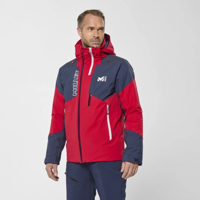 Veste de ski rouge pour homme SNOWBASIN 4 Veste de ski rouge pour homme SNOWBASIN – Image 4