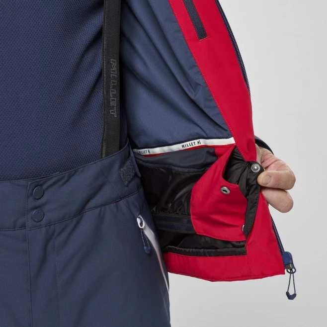 Veste de ski rouge pour homme SNOWBASIN 3 Veste de ski rouge pour homme SNOWBASIN – Image 3