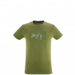 Tee-Shirt en coton biologique kaki pour homme MILLET LOGO