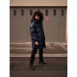 Doudoune longue bleu marine unisexe HERITAGE DOWN -Vêtements et Equipements Soldes miv9299 7317 11 heri down pk m saphir 3