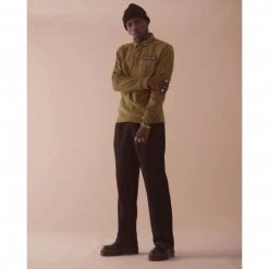 Polo en polaire kaki unisexe HERITAGE FLEECE -Vêtements et Equipements Soldes miv9307 9545 11 fleece shirt m grove 2