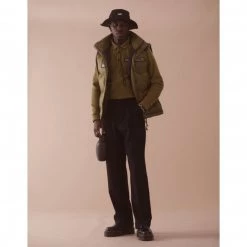 Polo en polaire kaki unisexe HERITAGE FLEECE -Vêtements et Equipements Soldes miv9307 9545 12 fleece shirt m grove 2