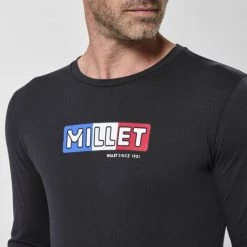 Tee-Shirt série limitée M100 gris pour homme M100 -Vêtements et Equipements Soldes miv9323 0247 3 m100 ts ls m black noir 2 1
