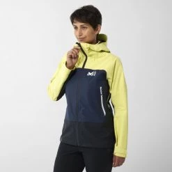 Veste GORE-TEX bleu marine pour femme KAMET -Vêtements et Equipements Soldes miv9332 9665 1 kamet gtx jk w saphir limon 1 1