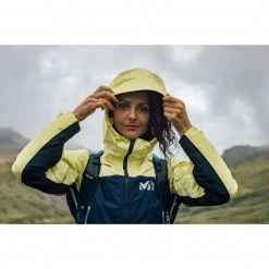Veste GORE-TEX bleu marine pour femme KAMET -Vêtements et Equipements Soldes miv9332 9665 10 kamet gtx jk w saphir limon 1 1