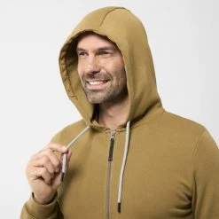 Polaire chaude kaki pour homme DIVINO FZ HOODIE M -Vêtements et Equipements Soldes miv9355 9545 3 divino fz hdiem grove 1