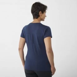 Tee-Shirt orange pour femme IMJA WOOL TS SS W -Vêtements et Equipements Soldes miv9384 7317 2 imja wl ts ss w saphir 1