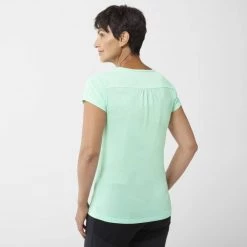 Tee-Shirt turquoise pour femme HIKING JACQUARD TS SS W -Vêtements et Equipements Soldes miv9402 9647 2 hiking j ts w beryl 1