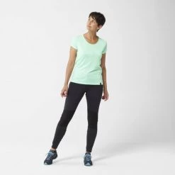 Tee-Shirt turquoise pour femme HIKING JACQUARD TS SS W -Vêtements et Equipements Soldes miv9402 9647 4 hiking j ts w beryl 1