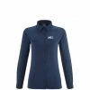 Chemise manches-longues bleu marine pour femme WANAKA LS SHIRT W