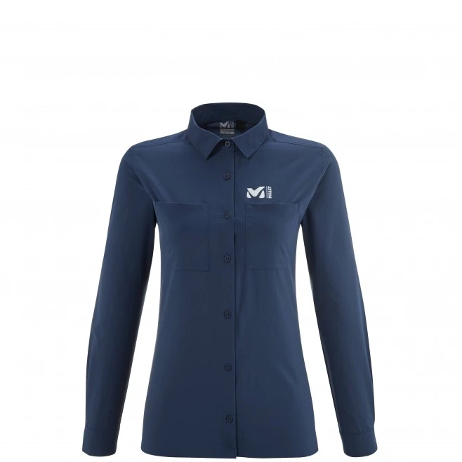 Chemise manches-longues bleu marine pour femme WANAKA LS SHIRT W 1 Chemise manches-longues bleu marine pour femme WANAKA LS SHIRT W