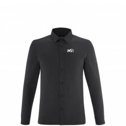 Chemise manches-longues noire pour homme WANAKA LS SHIRT M