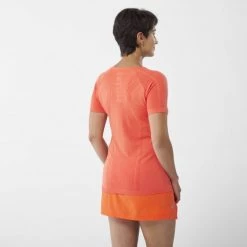 Tee-Shirt respirant orange pour femme LTK SEAMLESS LIGHT II SS W -Vêtements et Equipements Soldes miv9429 9355 2 ltkseamles ii w coral chrome 1