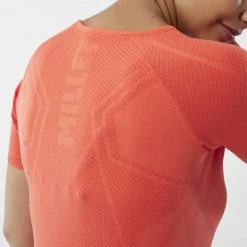 Tee-Shirt respirant orange pour femme LTK SEAMLESS LIGHT II SS W -Vêtements et Equipements Soldes miv9429 9355 4 ltkseamles ii w coral chrome 1