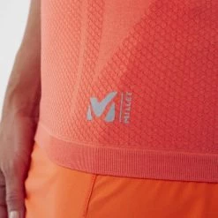 Tee-Shirt respirant orange pour femme LTK SEAMLESS LIGHT II SS W -Vêtements et Equipements Soldes miv9429 9355 5 ltkseamles ii w coral chrome 1