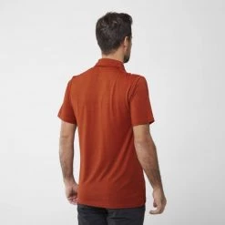 Tee-Shirt bleu marine pour homme IMJA WOOL POLO II M 7 Tee-Shirt bleu marine pour homme IMJA WOOL POLO II M -Vêtements et Equipements Soldes miv9430 4104 2 imja polo ii m rust 1 1