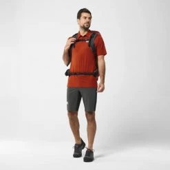 Tee-Shirt marron pour homme IMJA WOOL POLO II M -Vêtements et Equipements Soldes miv9430 4104 4 imja polo ii m rust 1